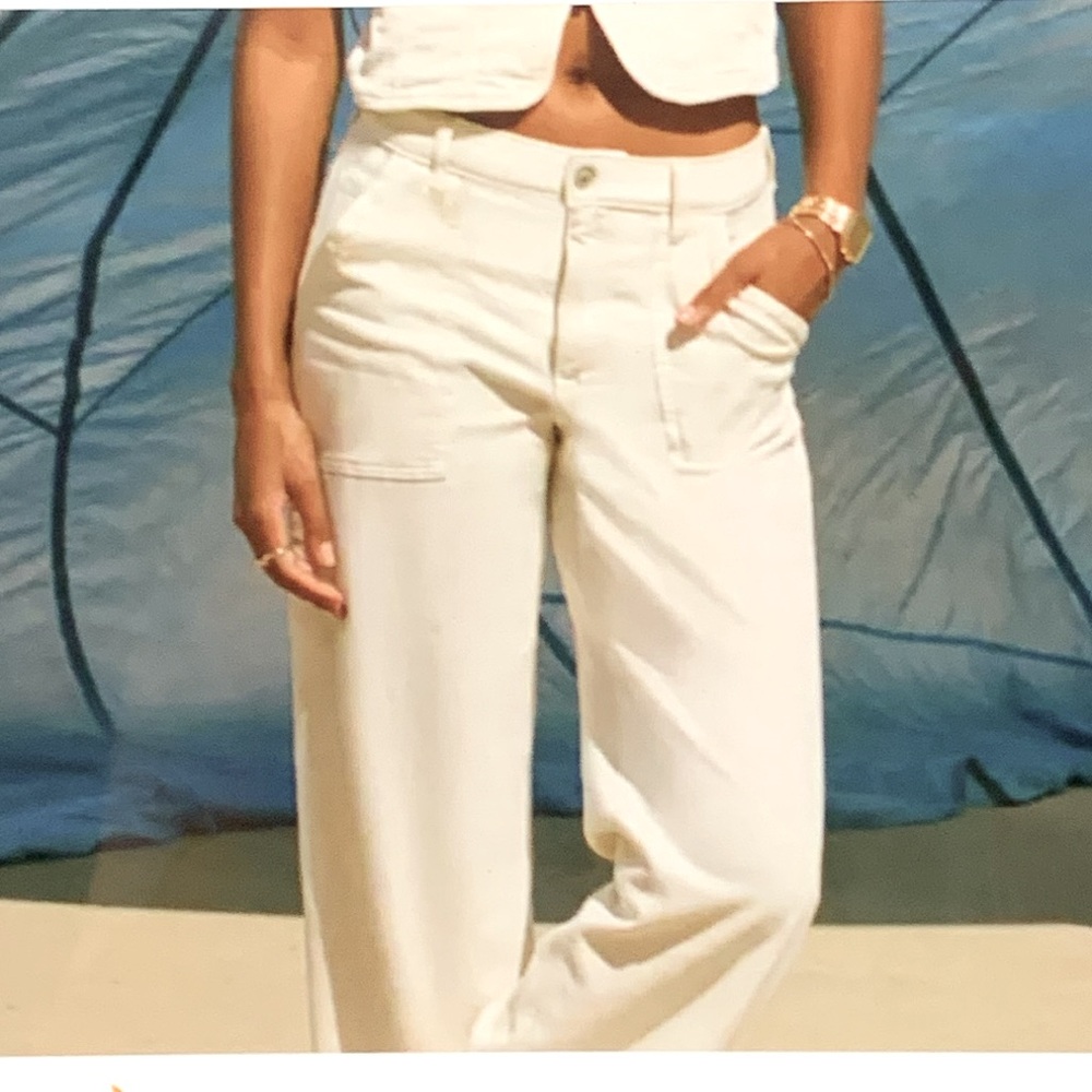 AE Dreamy Drape Woven Super High Waisted baggy wide Leg Pant - Picture 2 of 10